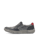 Blaue Rieker Herren Slipper 04052-12 mit einem Gummizug sowie der Extraweite H. Schuh Außenseite.