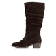 Dunkelbraune Rieker Damen Hochschaftstiefel 73159-25 aus Rauleder. Schuh Außenseite.