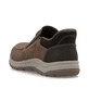Braune Rieker Herren Slipper 03655-24 mit easy Hineinschlüpf-Möglichkeit. Schuh von hinten.