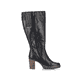 Schwarze Rieker Damen Hochschaftstiefel Y2581-00 aus Glattleder. Schuh Innenseite.