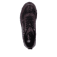 Brombeerfarbene Rieker Damen Kurzstiefel 59541-30 mit einem Reißverschluss. Schuh von oben.