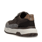 Baskets basses Rieker marron pour homme 06100-25 avec fermeture éclair. Chaussure vue de l'arrière.