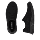Schwarze Rieker Herren Sneaker Low B4878-00 mit einem Gummizug. Schuh von oben, liegend.