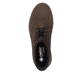 Dunkelbraun-schwarze Rieker Herren Slipper B3357-26 aus Rauleder. Schuh von oben.