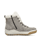 Graue Rieker Damen Schnürstiefel Y4713-45 mit wasserabweisender TEX-Membran. Schuh Innenseite.