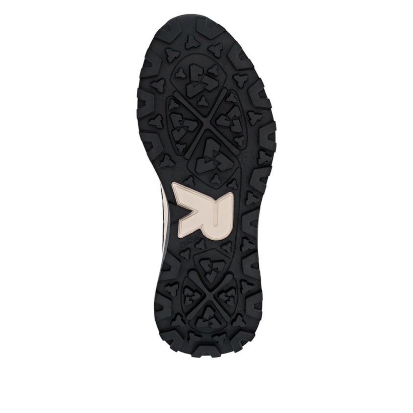 Baskets basses Rieker noires pour homme U1301-02 avec membrane RiekerTEX. Semelle extérieure de la chaussure.