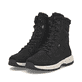 Schwarze Rieker Herren Schnürstiefel U1672-00 aus Rauleder. Schuhpaar seitlich schräg.
