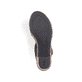Mehrfarbige Rieker Riemchensandaletten 63876-90 mit einem Klettverschluss. Schuh Laufsohle.