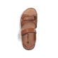 Braune Rieker Herren Sandalen 21461-24 mit einem Klettverschluss. Schuh von oben.
