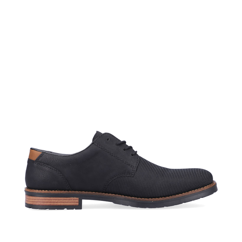 Schwarze Rieker Herren Schnürschuhe 14614-00 mit der Komfortweite G. Schuh Innenseite.