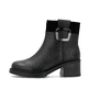 Schwarze Rieker Damen Stiefeletten Y5253-00 aus Glattleder. Schuh Außenseite.