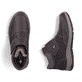Dunkelbraune Rieker Herren Kurzstiefel 03680-25 aus Glattleder. Schuh von oben, liegend.