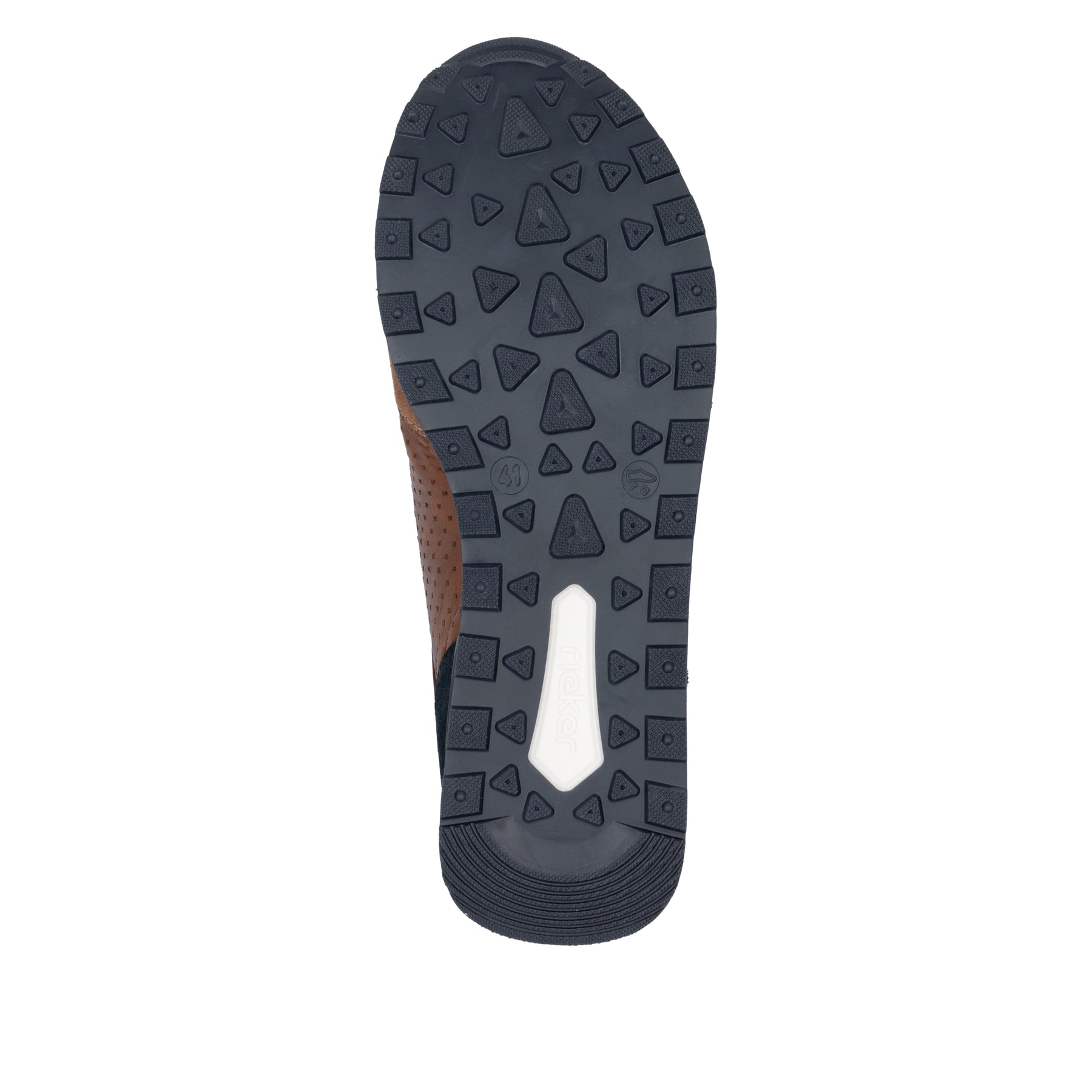 Braune Rieker Herren Sneaker Low U0302-24 mit Schnürung sowie Komfortweite G 1/2. Schuh Laufsohle.