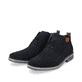 
Marineblaue Rieker Herren Schnürschuhe 33206-14 mit Schnürung sowie einer Profilsohle. Schuhpaar schräg.