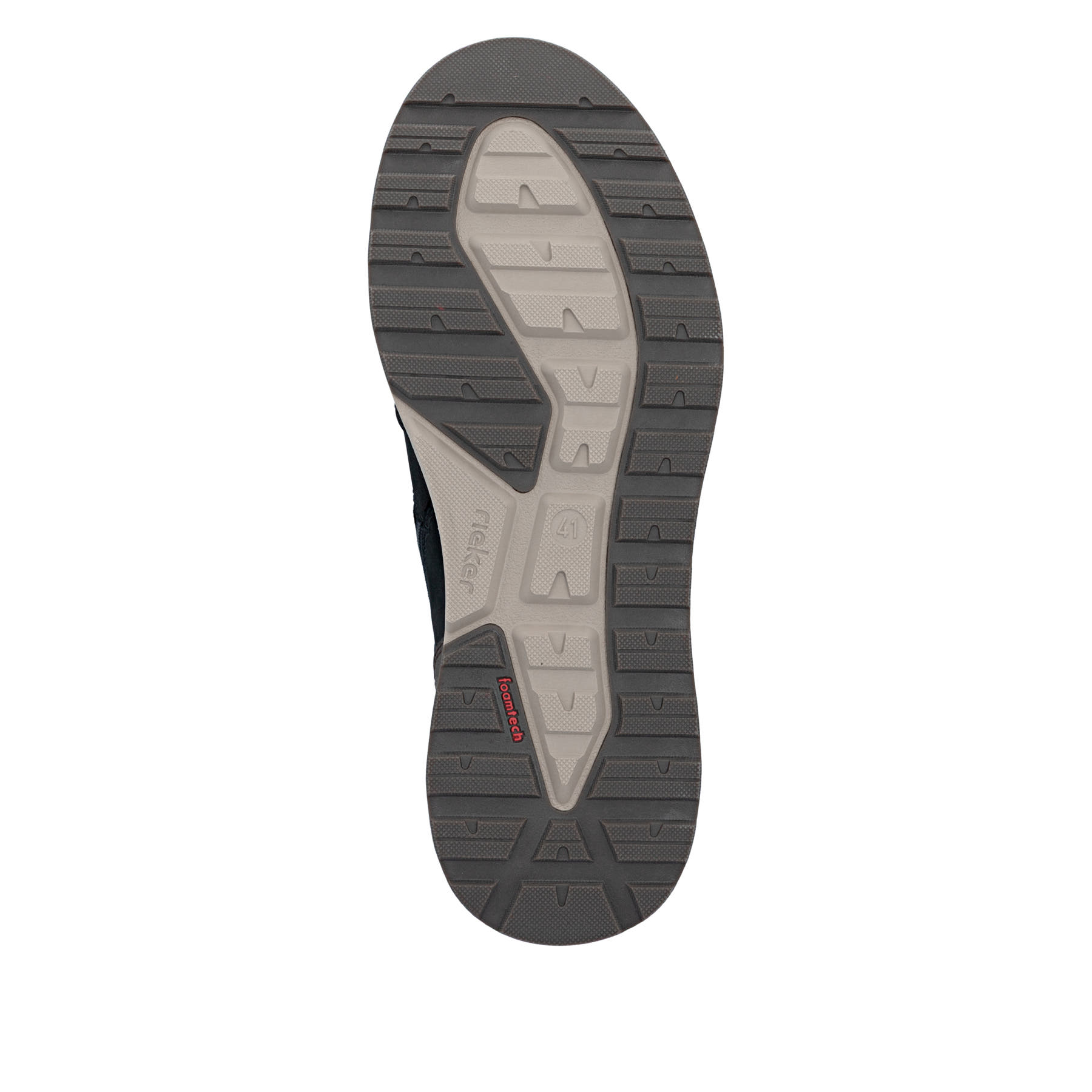 Schwarze Rieker Herren Sneaker High B5501-00 aus Rauleder. Schuh Laufsohle.