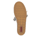 Graue Rieker Damen Slipper L9728-40 mit Gummizug sowie gepolsterter Einlegesohle. Schuh Laufsohle.