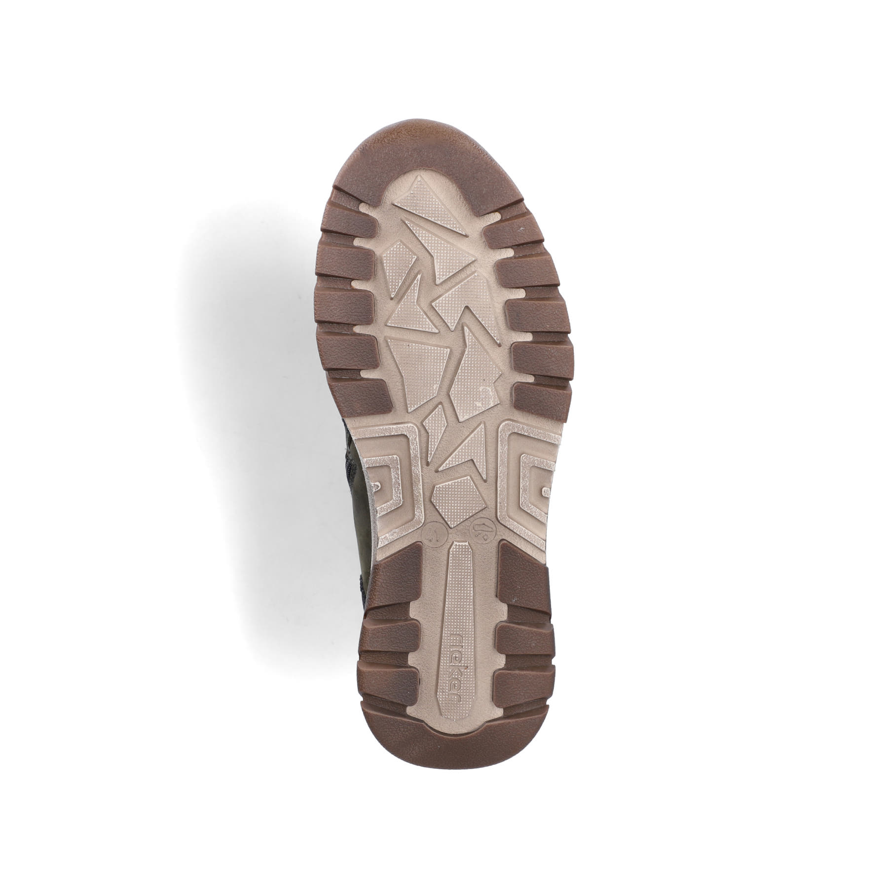 Dunkelgrün-schwarze Rieker Herren Schnürstiefel B9310-54 aus Rauleder. Schuh Laufsohle.