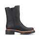 Nachtschwarze Rieker Damen Chelsea Boots 72683-00 mit einer schockabsorbierenden Sohle. Schuh von hinten