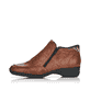 Braune Rieker Damen Kurzstiefel 58386-22 aus Glattleder mit einem Reißverschluss. Schuh Außenseite.