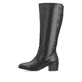 Schwarze Rieker Damen Hochschaftstiefel 73955-00 aus Glattleder. Schuh Außenseite.