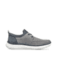 Mocassins Rieker gris pour homme B9643-42 avec bande élastique. Côté intérieur de la chaussure.