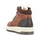 
Fuchsbraune Rieker Herren Schnürstiefel 38544-24 mit Schnürung und Reißverschluss. Schuh von hinten