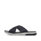 Blaue Rieker Herren Pantoletten 25250-14 mit der Komfortweite G. Schuh Außenseite.