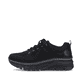 Schwarze Rieker Damen Sneaker Low 48022-00 mit flexibler Sohle sowie Schnürung. Schuh Außenseite.