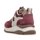 Baskets basses Rieker rouges pour femmes W2501-35 avec membrane RiekerTEX. Chaussure vue de l'arrière.