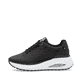 Schwarze vegane Rieker Damen Sneaker Low W2700-00 mit einer Schnürung. Schuh Außenseite.