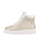 Goldene Rieker Damen Sneaker High W1071-90 mit TR-Sohle mit leichtem EVA-Inlet. Schuh Außenseite.