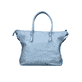 Rieker Damen Shopper H1504-10 in Himmelblau aus Kunstleder mit Reißverschluss. Shopper Rückseite.