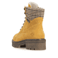 Ockerfarbene Rieker Damen Schnürstiefel Y8130-68 aus Rauleder. Schuh von hinten.