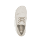Weiße Rieker Damen Schnürschuhe 55920-80 mit modernen Ziernähten. Schuh von oben.