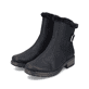
Tiefschwarze Rieker Damen Kurzstiefel Z6862-00 mit einer schockabsorbierenden Sohle. Schuhpaar schräg.