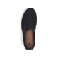 Blaue Rieker Herren Slipper B5265-14 mit einem Gummizug sowie Komfortweite G 1/2. Schuh von oben.