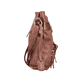 Sac bandoulière Rieker H1346-22 en marron avec plusieurs compartiments intérieurs et une fermeture éclair. Côté droit.