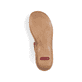 Graue Rieker Damen Pantoletten 608K1-45 mit einem Klettverschluss. Schuh Laufsohle.