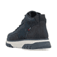 Dunkelblau-schwarze Rieker Herren Sneaker High B9303-14 aus Rauleder. Schuh von hinten.