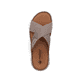 Beige Rieker Herren Pantoletten 25250-64 mit der Komfortweite G. Schuh von oben.