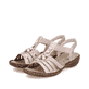 Rosane Rieker Damen Riemchensandalen 60855-31 mit Schmuckelementen. Schuhpaar seitlich schräg.