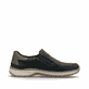 Blaue Rieker Herren Slipper 03365-14 mit einem Gummizug sowie der Extraweite H. Schuh Innenseite.