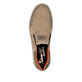 Beige Rieker Herren Slipper B7853-64 mit Elastikeinsatz sowie Komfortweite G 1/2. Schuh von oben.