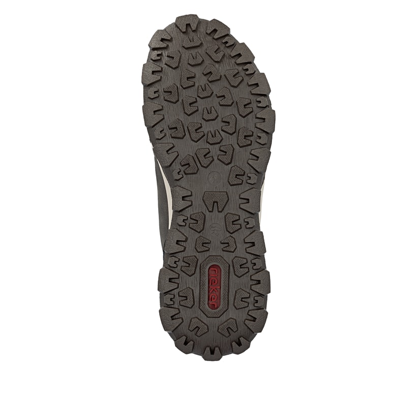 Kaffeebraune Rieker Herren Schnürstiefel 35534-25 mit einer leichten Profilsohle. Schuh Laufsohle