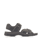 Schwarze Rieker Herren Trekkingsandalen 25051-01 mit einem Klettverschluss. Schuh Innenseite.