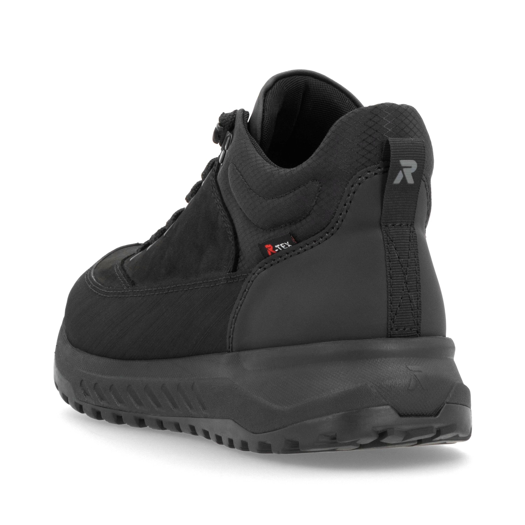 Braune Rieker Herren Schnürstiefel U0171-25 mit wasserabweisender TEX-Membran. Schuh Außenseite gespiegelt.