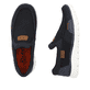 Blaue Rieker Herren Slipper B6651-14 mit flexibler und ultra leichter Sohle. Schuh von oben, liegend.
