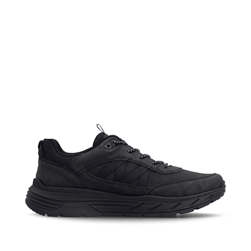 Mocassins Rieker noirs hommes 06155-00 avec membrane RiekerTEX hydrofuge. Côté intérieur de la chaussure.