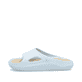 Blaue Rieker Damen Pantoletten W3350-10 mit ultraleichter und flexibler Sohle. Schuh Außenseite.