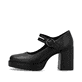 Schwarze Rieker Pumps Y4164-00 mit einer Schnalle sowie der Komfortweite G. Schuh Außenseite.